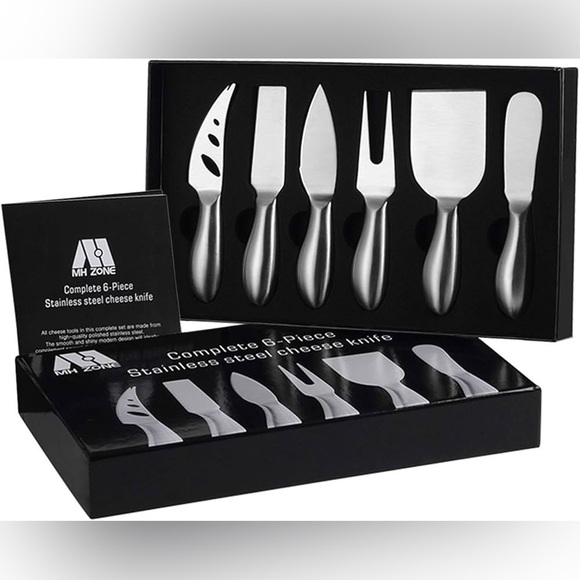 MH ZONE Other - MH ZONE Cheese Knife Set 6 Pieces Stainless Steel Slicer Cutter Knives Gift